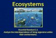 Ecosystems -    the interdependence of living organisms within ... among living things with the living and non-living parts of their environment