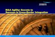 M&A Agility: Secrets to Success in Cross-Border Integrationlibrary.corporate-ir.net/library/13/135/135532/items/298668/FINAL... · Success in Cross-Border Integration ... The people/performance