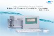 Liquid-Borne Particle Counter KL-04A - QC-Quality · PDF fileInstrument Verify the calibration, the sample volume accuracy, ... flow chart Support for ... Liquid-Borne Particle Counter