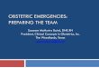 OBSTETRIC EMERGENCIES: PREPARING THE TEAM · PDF fileOBSTETRIC EMERGENCIES: PREPARING THE TEAM Suzanne McMurtry Baird, DNP, RN President, Clinical Concepts in Obstetrics, Inc. The