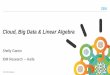 Cloud, Big Data & Linear Algebra - IBMresearcher.ibm.com/researcher/files/il-SHELLY/HaifaUni... ·  · 2017-01-03•Runs everywhere: on Apache Mesos, Hadoop YARN cluster manager,