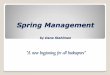 Biology of Queen Rearing - Beekeeping - Spring Management.pdfSpring Management begins much earlier in the warmer ... new queen immediately if you want to try to save this hive. Your