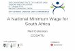 A National Minimum Wage for South Africa - Congress … of proposals Drawing on the Brazilian experience, COSATU calls for a national wage, social protection, and economic policy to