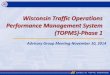 Wisconsin Traffic Operations Performance Management · PDF fileDashboard Development ... The ratio of the 95th percentile travel time to the agency-determined threshold travel time