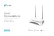3G/4G Wireless N Router - static.tp-link.com Datasheet.pdf · With both 3G/4G and WAN connectivity, the TL-MR3420 always keeps you online. Take advantage of flexibility when choosing