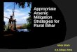 Appropriate Arsenic Mitigation Strategies for Rural Arsenic Mitigation Strategies for Rural Bihar 1 Ashok Ghosh A.N.College, Patna. 2 ... Sitamarhi Madhubani Supaul Araria Kishanganj