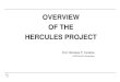 OVERVIEW OF THE HERCULES PROJECT -  · PDF fileTIER II TIER I TIER III. 13 HERCULES - B ... (Large Eddy Simulation) 17 ... X with 80% by use of EGR on 2-stroke diesel engine and