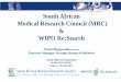 Medical Research Council - · PDF fileSouth African Medical Research Council Act, 1991 Act 58 of 1991. THE CHALLENGE ... Buea, Cameroon Univ of Cal--Berkeley Univ. of Dundee Univ of