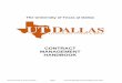 CONTRACT MANAGEMENT HANDBOOK - University of  · PDF fileThe University of Texas at Dallas Page 1 Contract Management Handbook (Jan 2017) The University of Texas at Dallas
