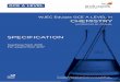 A level specification template -  · PDF fileWJEC Eduqas GCE A LEVEL in CHEMISTRY SPECIFICATION ... Topic PI5 Equilibria ... including ionic equations, with