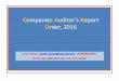 Companies Auditor’s Report - cenkolstudy.orgcenkolstudy.org/resource/image/Presentation CARO 2016 - Sumit... · • SA 230 “Audit Documentation, SA 315 Materiality in Planning