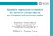 Quantile regression ensemble for summer temperatures