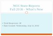 NCC State Reports Fall 2016 - What's New - CPTech Center 2016 States... · NCC State Reports Fall 2016 - What's New ... We've developed a performance based concrete pavement ... testing