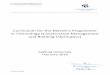 Curriculum for the Master’s Programme in Technology ... · PDF fileCurriculum for the Master’s Programme in Technology (Construction ... Learning and Models in the ... scientific