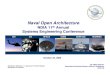 Naval Open Architecture - ... · PDF fileInvestigate alternate strategies for budgeting and contracting for ships ... • SATCOM link ... Planning Business & Collaboration Precision