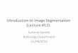 Introduction to Image Segmentation (Lecture #11)cai2r.net/sites/default/files/documents/BIGP_Docs/Courses_Lectures... · Introduction to Image Segmentation (Lecture #12) Antonio Zanotti