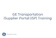 GE Transportation iSupplier Portal (iSP) TrainingR12...If you have access to both Oracle 11i and Oracle R12, you will come to this screen. To create invoices for Transportation POs