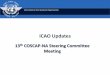 ICAO Updates - COSCAP-NA Updates at April 2013... · ICAO Updates • Airworthiness Manual DOC ... (AIM) •Associated ... •ICAO Headquarters project to develop models for ANS 