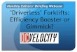 Driverless' Forklifts: Efficiency Booster or Gimmick? · PDF fileMarc Wulfraat President, MWPVL International "Driverless" Forklifts: Efficiency Booster or Gimmick? David Maloney