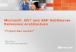 Microsoft .NET and SAP NetWeaver Reference Architecturedownload.microsoft.com/.../NETandSAPArchitecture.pdf · Microsoft .NET and SAP NetWeaver Reference Architecture “Project San