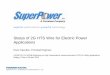 Status of 2G HTS Wire for Electric Power ApplicationsCIGRE+WG38+Wk… · superior performance. powerful technology. SuperPower Inc. is a subsidiary of Furukawa Electric Co. Ltd. Status