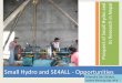 Small Hydro and SE4ALL - Opportunities Hydropower Nepal... · Small Hydro and SE4ALL - Opportunities o and l Hitendra Dev Shakya, ... •Design on PM generator, wind blade for small