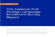 The National K-12 Foreign Language Enrollment Survey Report · PDF fileThe National K-12 Foreign Language Enrollment Survey Report JUNE 2017 A comprehensive study of foreign/world