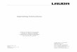 Brief Operating Instructions - Lauda-Brinkmann + K_KP.pdf · Operating Instructions LAUDA Compact Thermostats C 6 CP, ... 8.2 Through-flow chillers DLK 10, ... Class B, can be calibrated