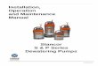Stancor S & P Series Dewatering Pumpsstancorpumps.com/.../2017/04/EI-700-001-P-Pumps-IOM-Manual-2.pdf · Manual. Stancor . S & P Series . Dewatering Pumps . 2 . ... Seal Housing Oil: