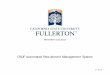 CSUF Automated Recruitment Management System name, click to select it from the list, and click “OK.” • Dept HR Contact- Click on “List” ... HR • Department Head – Click