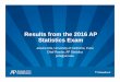Results from the 2016 AP Statistics Examjutts/APAC2016.pdfResults from the 2016 AP Statistics Exam Jessica Utts, University of California, Irvine Chief Reader, AP Statistics jutts@uci.edu