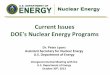 Current Issues DOE's Nuclear Energy · PDF fileU.S. Department of Energy Intergovernmental Meeting with the ... Office of Nuclear Energy ... A new middle school science, technology,