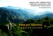 Fy2013 financial and operating highlights - PHILEX · PDF filepermit approvals 29 . Next Steps Definitive Feasibility Study to satisfy the requirements of project financing ... Fy2013