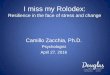 Resilience in the face of stress and change · PDF fileI miss my Rolodex: Resilience in the face of stress and change Camillo Zacchia, Ph.D. Psychologist April 27, 2016