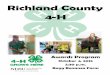 Richland County 4-H - NDSU Agriculture and Extension · PDF fileRichland County 4-H Awards Program October 4, 2015 ... Ruston Kath Ryan Kah Sadie Keller ... Estella Prochnow Olivia