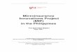Microinsurance Innovations Project (MIP) in the · PDF filePre-appraisal Mission Report July 2007 Microinsurance Innovations Project (MIP) in the Philippines ... MIP Microinsurance