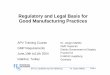 Regulatory and Legal Basis for Good Manufacturing Practices legal basis for GMP_JM.pdf · ¾structure defined in the Basic Law ... Qualifizierung und Validierung Dr. Jürgen Mählitz