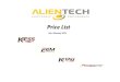ENG - Alientech - Price List - Club Autosally - Alientech - Price List.pdf · 149757ECM9 ECM Titanium - Full ... 144300K210 IVECO LCV Cable 38 pin Diagnostic Connector Cable 129,00