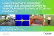 Lessons Learned in Conducting Acoustic Leak Detection ... term leak detection monitoring on metallic and non-metallic pipe