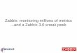 Zabbix: monitoring millions of metrics and a Zabbix 3.0 ... · PDF fileWhat is Zabbix? Monitoring solution One package, less plugins Mature (not old) – first public release in 2001