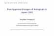 Post‐Approval Changes of Biologicals in Japan: CMC Changes...Regulatory Frameworkof Common Technical Document Regulatory Pathway for Post Approval Changes ...andFuture Outline