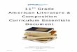 11th Grade American Literature & Composition Curriculum ... Review - L… · 11th Grade American Literature & Composition Curriculum Essentials ... Objectives for Development & Learn