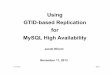 GTID based replication for MySQL High Availability …technocation.org/files/doc/GTID_based_replication_for_MySQL_High...11/11/2013 Slide 1 Jacob Nikom November 11, 2013 Using GTID-based