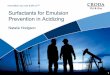 Natalie Hodgson - Conferences | RSC Speciality Chemicals ... · PDF fileNatalie Hodgson 1 . Innovation you can build on™ Surfactants for emulsion prevention in ... Resin 1 18 -31
