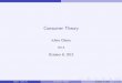 Consumer Theory - UCLA Econ - UCLA Economics · PDF fileUtility Maximization Problem ... ˆX (Walrasian demand correspondence) be the set ... Obara (UCLA) Consumer Theory October 8,