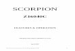 Micron Scorpion Z16040C - · PDF fileCall Attempt Timer (Anti Jam): Location 47 26 ... The Scorpion Z16040C is a fully programmable sixteen zone, ... for remote arm/disarm, garage