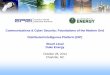 Communications & Cyber Security: Foundations of …smartgrid.epri.com/doc/Session 4 Communications and Cyber...Distributed (LAN) Energy Resources Router Virtual Software Corporate