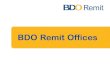 BDO Remit Ofﬁces · PDF fileAl Rajhi Banking - Al Khobar PO Box 1362, Alkhobar 31952, KSA Saudi Arabia Al Rajhi Banking ... P.O. Box 3729, Amman Jordan Jordan Al Jadeed Exchange