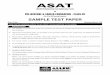 ASAT - ALLEN Career Institute, Kota booklet is your Question Paper. Do not break the seal of this booklet before being instructed to do so by the invigilator. 2. Blank spaces and blank