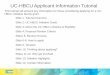 UC-HBCU Applicant Information Tutorial … Applicant Information Tutorial ... relationships between UC faculty and Historically Black Colleges and Universities (HBCUs) ... Sandra Wulff,
